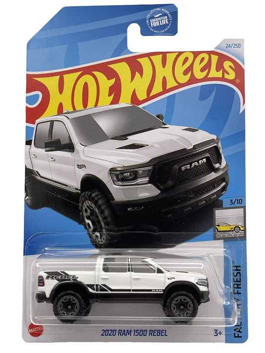 Hot Wheels 2024 #024/250 2020 Ram 1500 Rebel, white