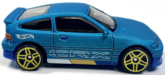 Hot Wheels 2023 #148/250 '88 Honda CR-X, NEW/LOOSE, metalflake matte blue