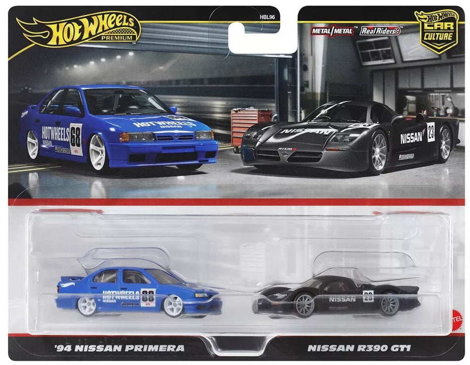 Hot Wheels Premium 2-pack '94 Nissan Primera / Nissan R390 GT1