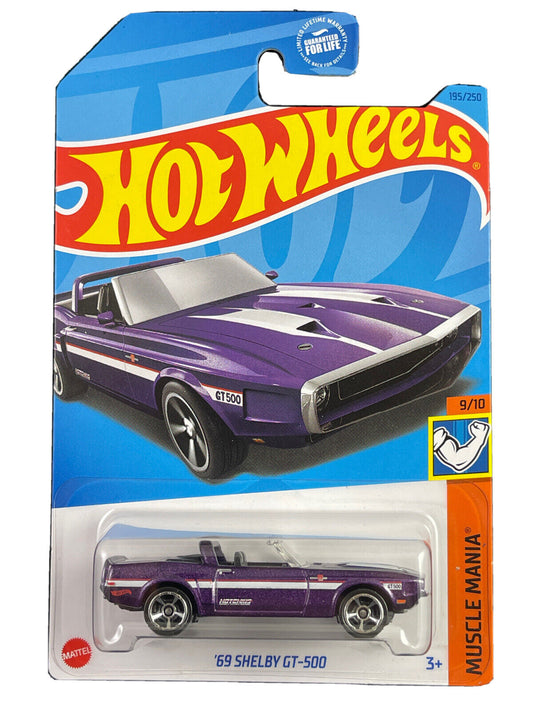 Hot Wheels 2023 #195/250 '69 Shelby GT-500, metalflake purple