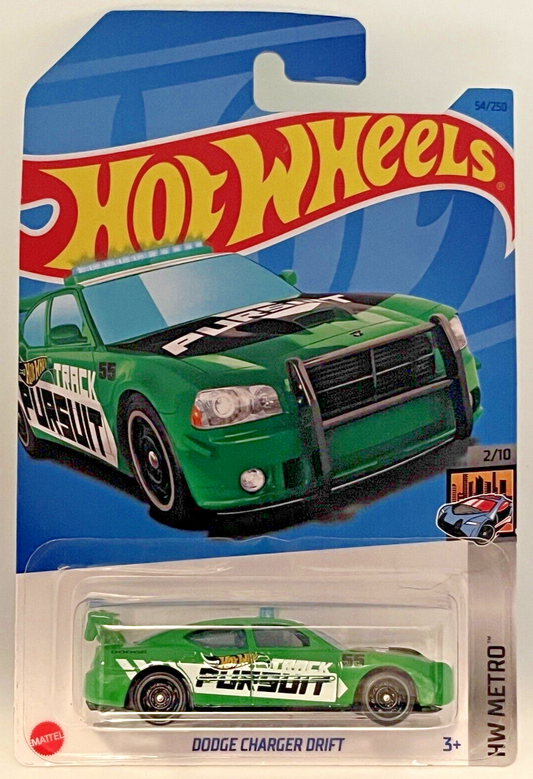 Hot Wheels 2023 #054/250 Dodge Charger Drift Car, green