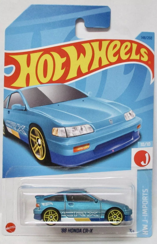 Hot Wheels 2023 #148/250 '88 Honda CR-X, metalflake matte blue