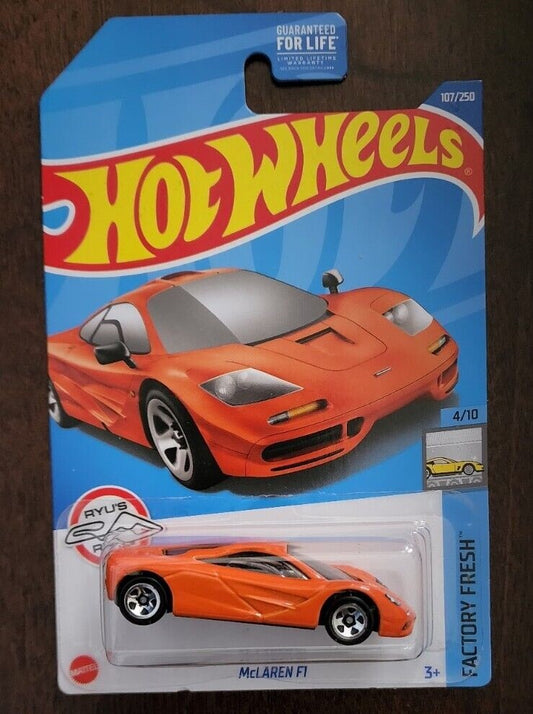 Hot Wheels 2022 #107/250 McLaren F1, multiple color options