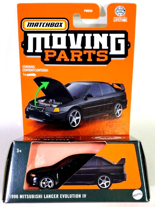 Matchbox 2023 Moving Parts 1996 Mitsubishi Lancer EVO IV, black