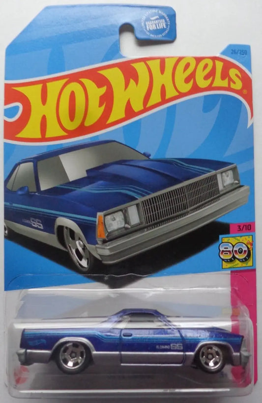 Hot Wheels 2023 #026/250 '80 El Camino, metalflake navy blue