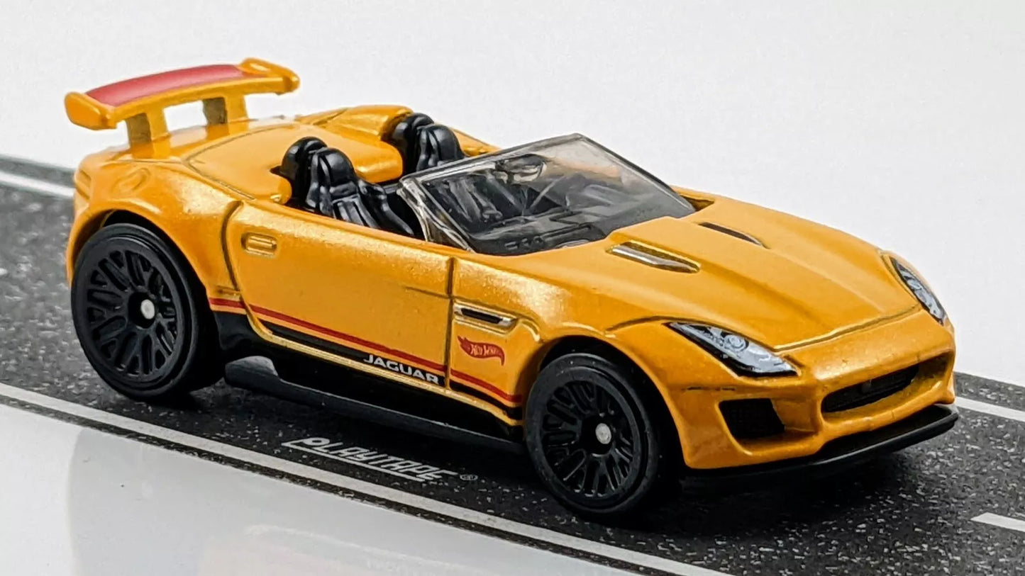 Hot Wheels 2024 #116/250 '15 Jaguar F-Type Project 7, NEW/LOOSE, yellow (Dollar Tree exclusive)