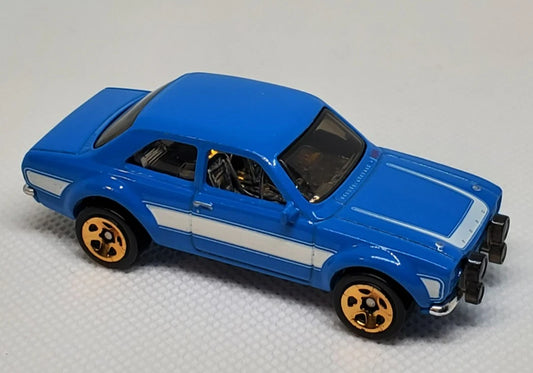 Hot Wheels 2015 #221/250, '70 Ford Escort RS1600, NEW/LOOSE, blue