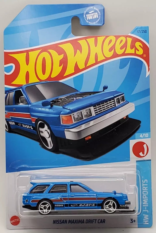 Hot Wheels 2023 #047/250 Nissan Maxima Drift Car, blue