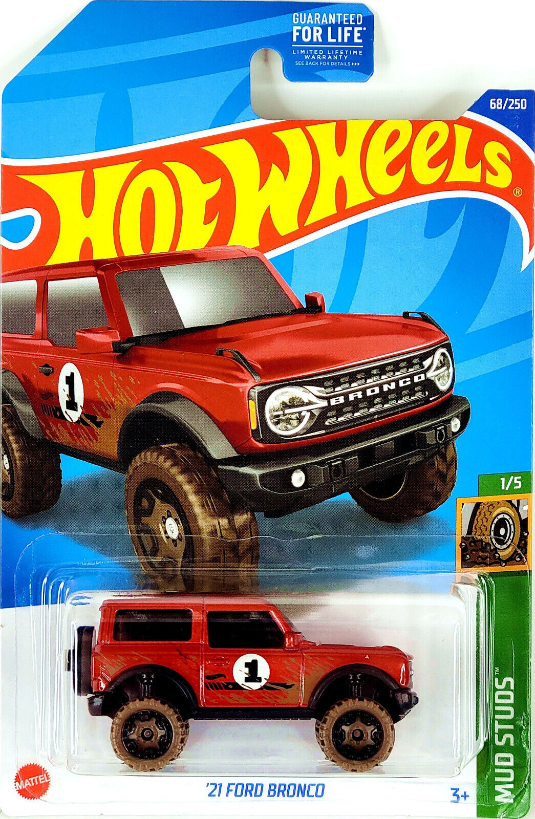 Hot Wheels 2022 #068/250 '21 Ford Bronco, multiple color options