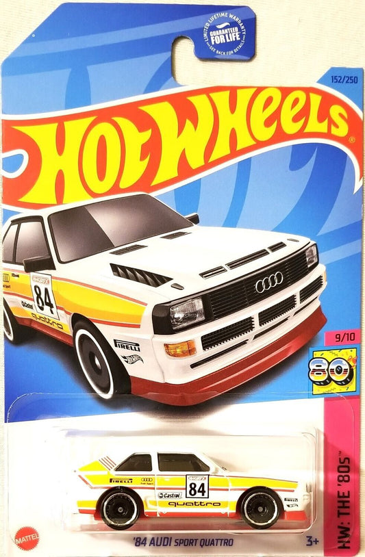 Hot Wheels 2023 #152/250 '84 Audi Sport quattro, white