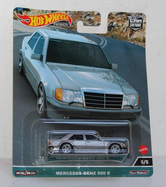 Hot Wheels Premium 2023 Canyon Warriors 5/5 Mercedes-Benz 500 E, silver