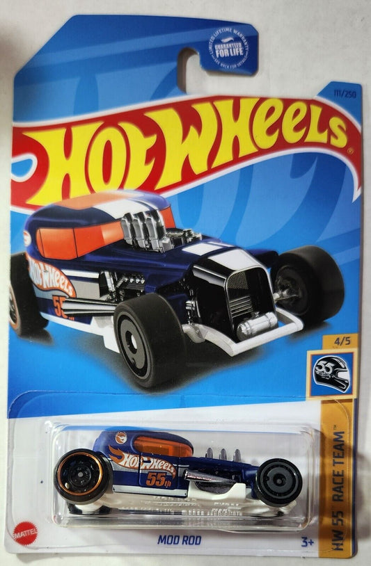 Hot Wheels 2023 #111/250 Mod Rod, TREASURE HUNT, matte race team blue