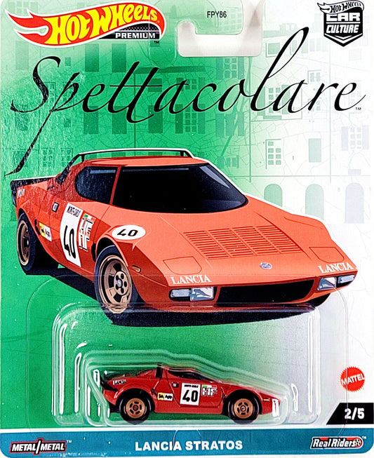Hot Wheels Premium 2023 Spettacolare 2/5 Lancia Stratos, red