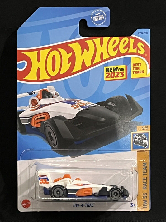 Hot Wheels 2023 #159/250 HW-4-Trac, white