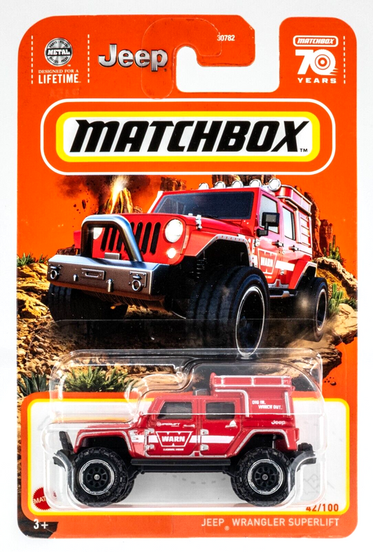 Matchbox 2023 #042/100 Jeep Wrangler Superlift, red