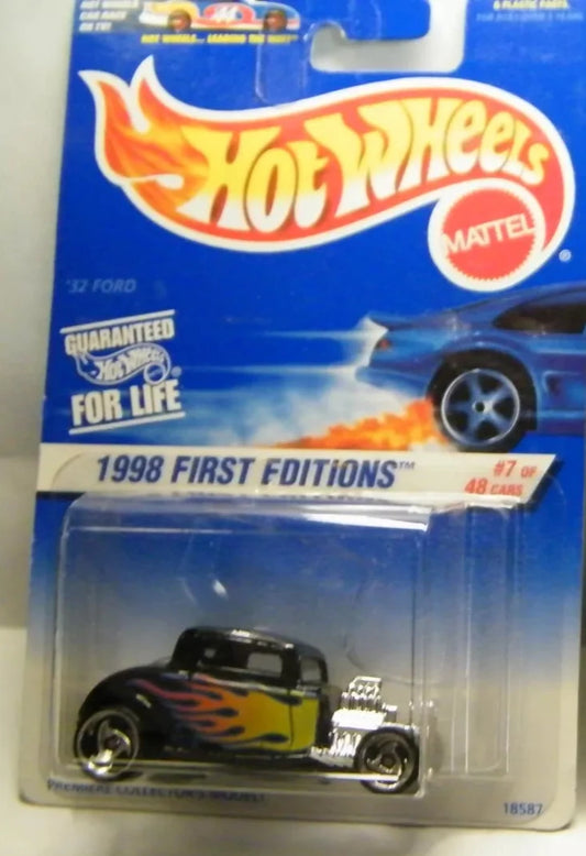 Hot Wheels 1999 First Editions #7/48 '32 Ford, black w/flames