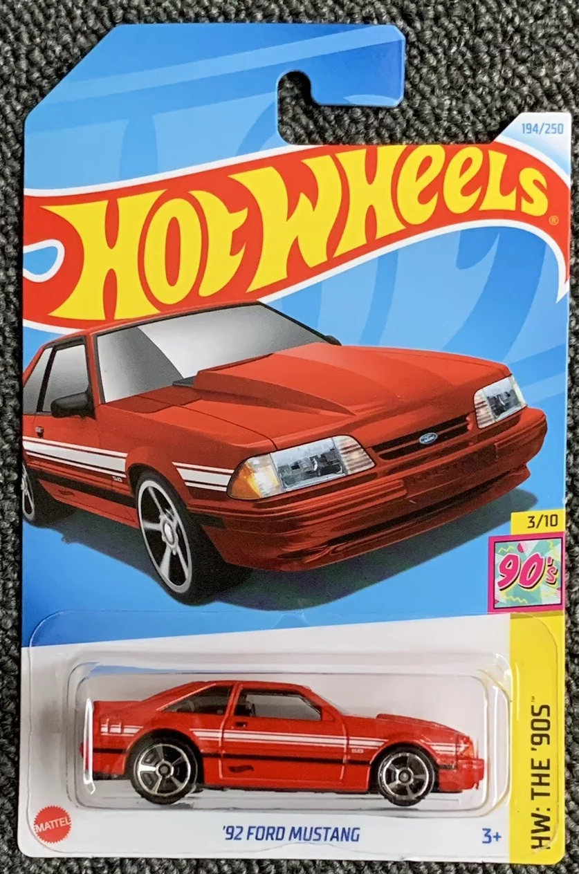 Hot Wheels 2024 #194/250 '92 Ford Mustang, red
