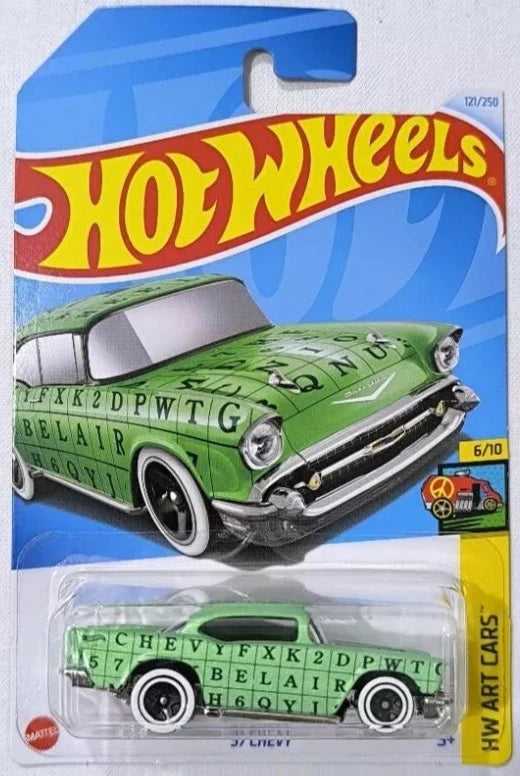 Hot Wheels 2024 #121/250 '57 Chevy, seafoam green