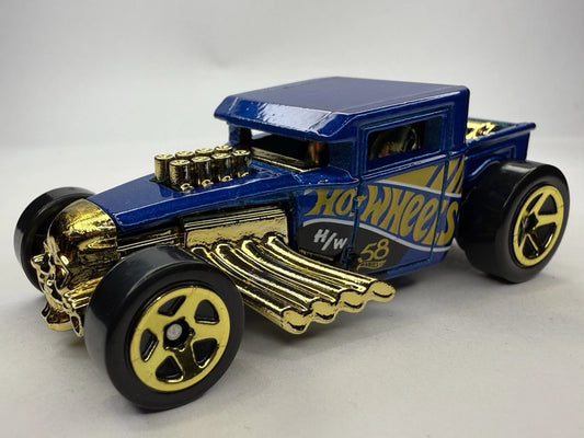 Hot Wheels 2026 58th Anniversary Mix A, 1/6 Bone Shaker, NEW/LOOSE, blue and gold