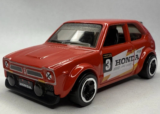 Hot Wheels 2025 #231/250 '73 Honda Civic Custom, NEW/LOOSE, red