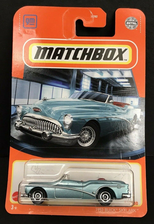 Matchbox 2021 #015/100 1953 Buick Skylark Convertible, metalflake light blue