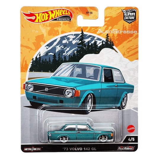 Hot Wheels Premium 2023 AutoStrasse 4/5 '73 Volvo 142 GL, teal