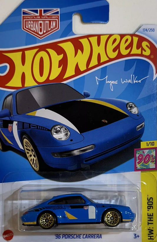 Hot Wheels 2024 #174/250 '96 Porsche Carrera, blue