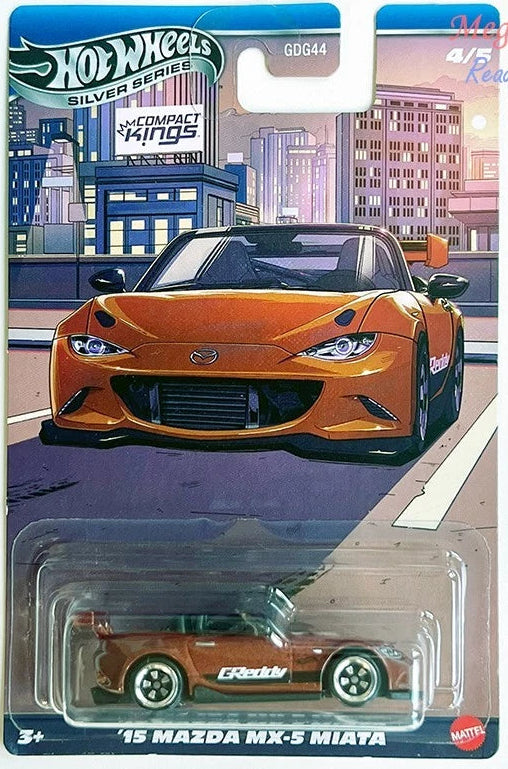 Hot Wheels 2026 Compact Kings 4/5, '15 Mazda MX-5 Miata, burnt orange