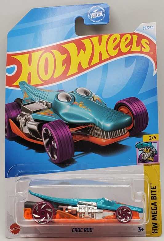 Hot Wheels 2024 #039/250 Croc Rod, teal