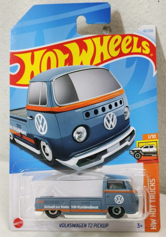 Hot Wheels 2024 #042/250 Volkswagen T2 Pickup, gunmetal blue/grey