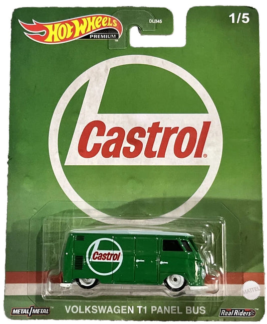 Hot Wheels Premium 2023 Vintage Oil 1/5 Volkswagen T1 Panel Bus, green
