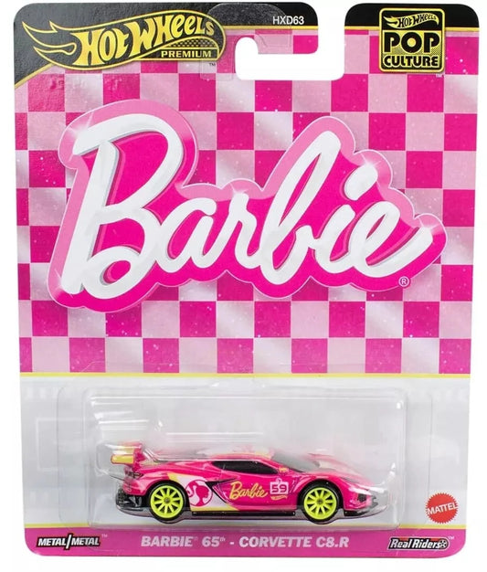 Hot Wheels 2024 Pop Culture Mix 5, Barbie 65th Anniversary Corvette C8.R, pink