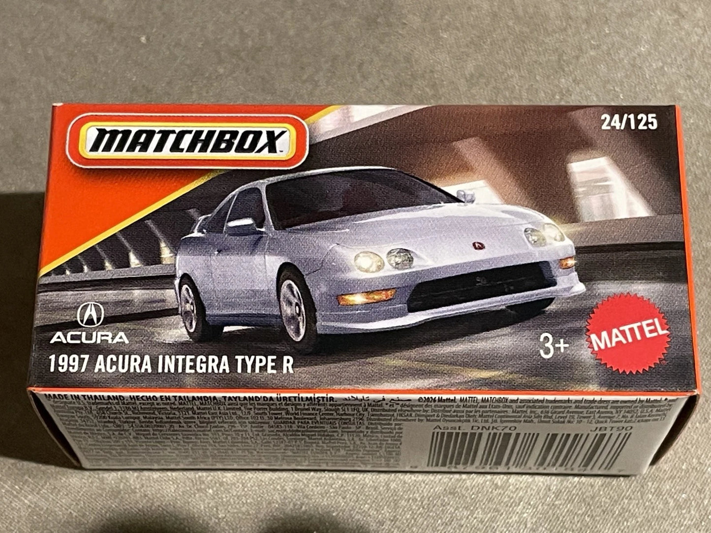 Matchbox 2026 Power Grabs #024/125, 1997 Acura Integra Type R, championship white