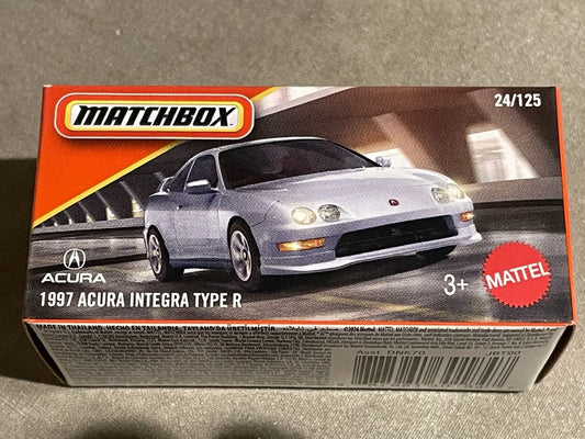 Matchbox 2026 Power Grabs #024/125, 1997 Acura Integra Type R, championship white