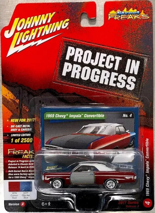 Johnny Lightning 2017 '69 Chevy Impala Convertible "Project in Progress" Street Freaks #4