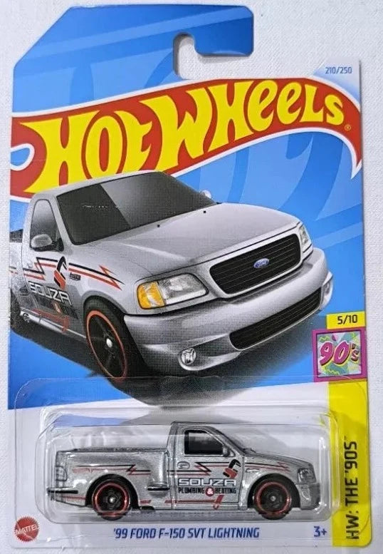 Hot Wheels 2024 #210/250 '99 Ford F-150 SVT Lightning, silver