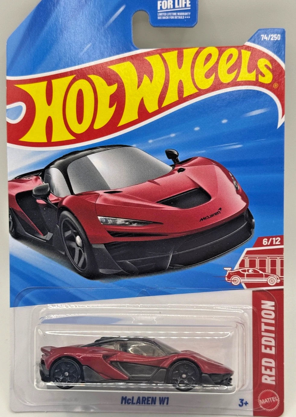 Hot Wheels 2026 #074/250, McLaren W1, RED EDITION, red