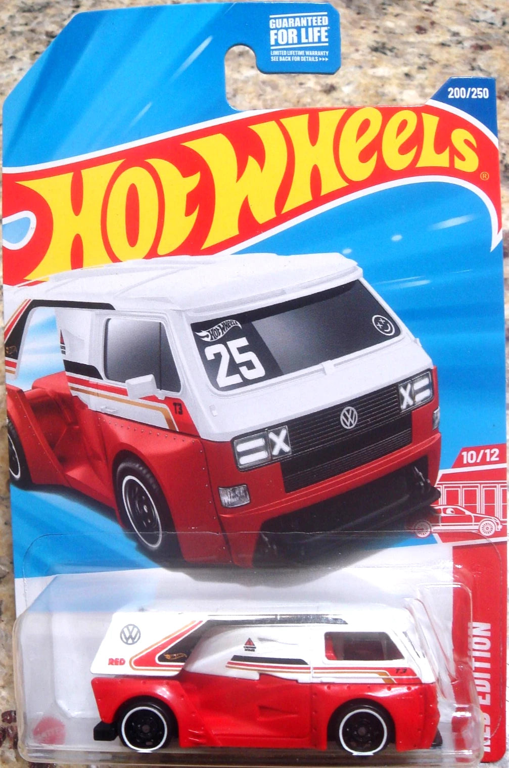 Hot Wheels 2025 #200/250 VW T3 Custom, TARGET RED EDITION, white/red