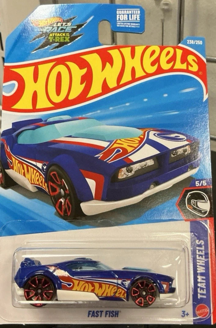Hot Wheels 2026 #238/250, Fast Fish, TREASURE HUNT, HW racing blue