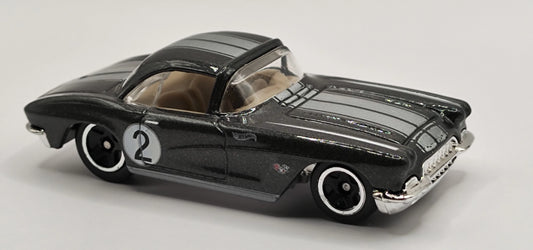 Hot Wheels 2023 #216/250 '62 Corvette, NEW/LOOSE, metalflake grey