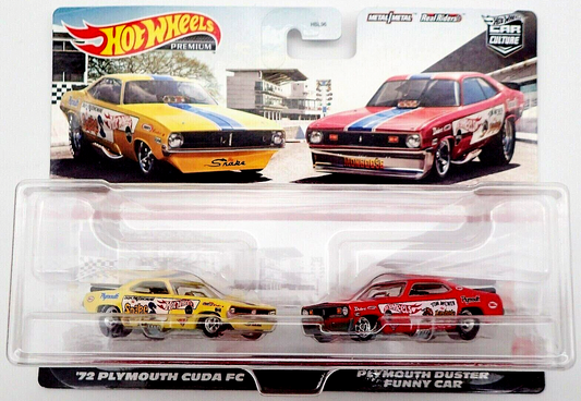 Hot Wheels Premium 2-pack '72 Plymouth Cuda FC & Plymouth Duster Funny Car