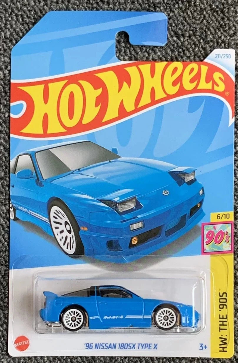 Hot Wheels 2024 #211/250 '96 Nissan 180SX Type X, blue