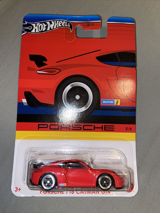 Hot Wheels 2024 Silver Label Porsche Series 5/6 Porsche 718 Cayman GT4, red