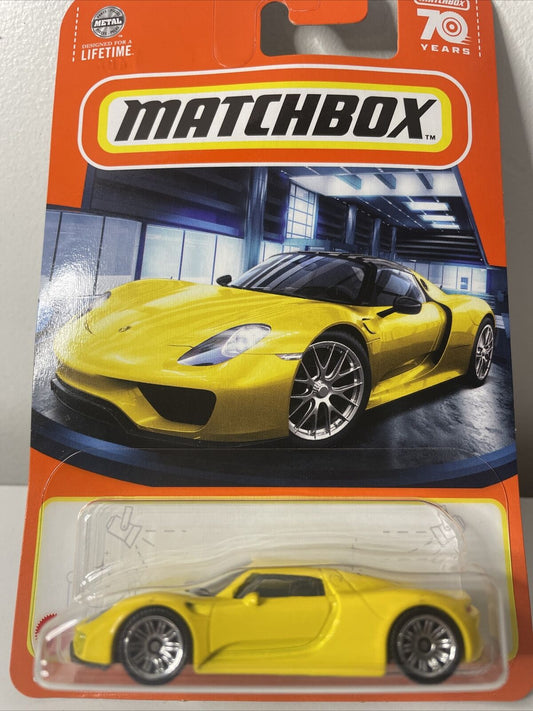 Matchbox 2023 #077/100 Porsche 918 Spyder, yellow