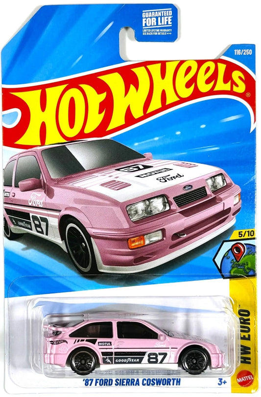 Hot Wheels 2023 #116/250 '87 Ford Sierra Cosworth, pink