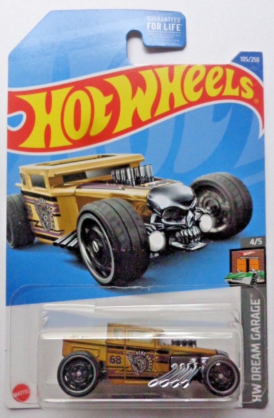 Hot Wheels 2022 #105/250 Bone Shaker, matte gold