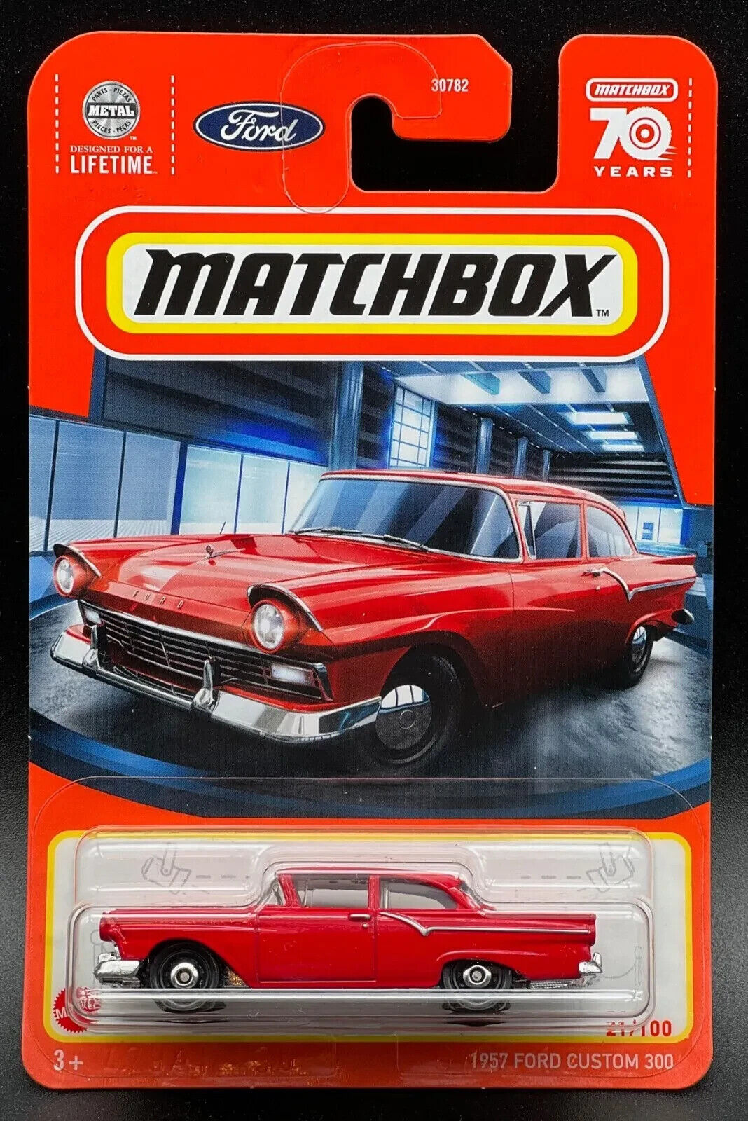 Matchbox 2023 #021/100 1957 Ford Custom 300, red