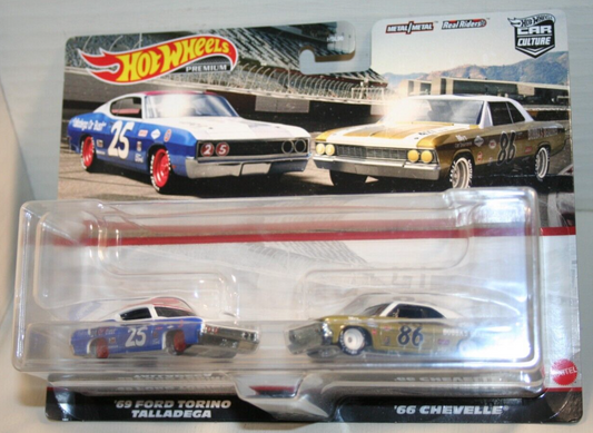 Hot Wheels Premium 2-pack '69 Ford Torino Talladega & '66 Chevelle