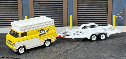 Hot Wheels 2025 Rally Hauler and Trailer (no car) from Legends Tour Team Transport, NEW/LOOSE