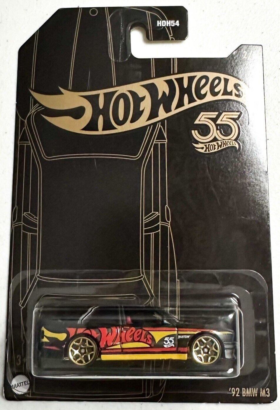 Hot Wheels 2023 55th Anniversary Mix A 2/6 '92 BMW M3, black